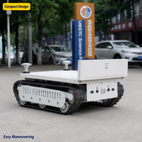 Robot de transport sur chenilles pour chantier de construction, tout-terrain, charge lourde, plateforme électrique sur chenilles pour travaux de construction
