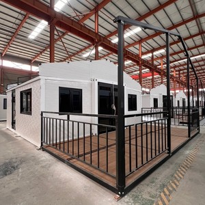 Casa modular de <span class=keywords><strong>oficina</strong></span> prefabricada, 20 metros, marco de acero, prefabricada de madera, paquete plano de lujo, casa contenedora con 2 dormitorios principales - Product Image 2