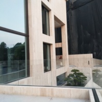 Conception d'auvent de Raliing en verre sans cadre en aluminium de bâti de mur avec la balustrade de plate-forme de verre feuilleté extérieure
