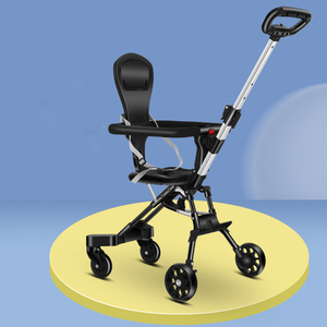 Cochecito de bebé sencillo y barato al por mayor, cochecito de bebé portátil 2 en 1 con 360 de rotación, portabebés con marco de acero, silla de cochecito de bebé plegable - Product Image 4