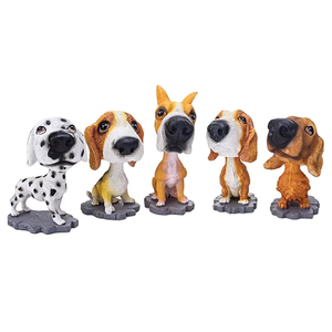 Aangepaste Cartoon <span class=keywords><strong>Mini</strong></span> Hond Schudden Hoofd Beeldje Schattig Dier Bobblehead Auto Decoratie Poly Hars Hondenverf Model Hars Handwerk - Product Image 2