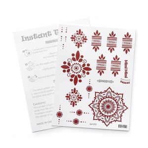 Papier de transfert d'eau pour <span class=keywords><strong>tatouage</strong></span> temporaire en <span class=keywords><strong>dentelle</strong></span> au henné, motif national, pour le corps, le <span class=keywords><strong>bras</strong></span> et la clavicule - Design haut de gamme - Product Image 5