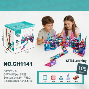 Blocs <span class=keywords><strong>de</strong></span> <span class=keywords><strong>construction</strong></span> magnétiques pour garage <span class=keywords><strong>de</strong></span> stationnement avec voitures, jouet éducatif STEM DIY, ensemble <span class=keywords><strong>de</strong></span> <span class=keywords><strong>construction</strong></span> <span class=keywords><strong>de</strong></span> 7,5 cm, vente en gros <span class=keywords><strong>de</strong></span> jouets en vrac - Product Image 6