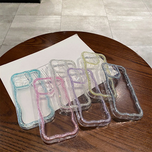 Funda Protectora Transparente con Diseño de Ondas Brillantes para <span class=keywords><strong>Apple</strong></span> <span class=keywords><strong>iPhone</strong></span> 17 Pro Max, 17 Pro, 17 Air, Accesorios para Teléfono - Product Image 1