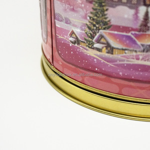 Offres Spéciales fabrication professionnelle vide mobile étain musique carrousel nouvelle boîte en fer blanc de noël avec couvercle nourriture fer blanc artisanat boîte-cadeau - Product Image 3