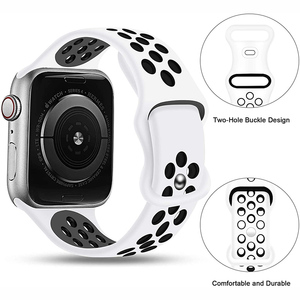 Bracelet intelligent sportif respirant en silicone Eraysun 41/44/45/49 mm pour Apple <span class=keywords><strong>Watch</strong></span> Series Ultra 8 <span class=keywords><strong>7</strong></span> 6 SE 5, bracelet en caoutchouc pour Apple <span class=keywords><strong>Watch</strong></span> - Product Image 3