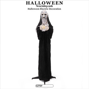 Decoración <span class=keywords><strong>de</strong></span> Halloween <span class=keywords><strong>de</strong></span> <span class=keywords><strong>Monja</strong></span> Luminosa con Vela, Accesorio Espeluznante para <span class=keywords><strong>Casa</strong></span> Encantada, Decoración <span class=keywords><strong>de</strong></span> Habitación <span class=keywords><strong>de</strong></span> Terror - Product Image 2