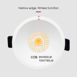 COB 통 라이트 CE SAA RoHS 좁은 가장자리 깊은 눈부심 방지 스포트라이트 83MM 컷 아웃 8W 매입형 트리밍 Led cob 통 - Product Image 3