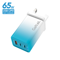 Adaptador de Corriente de Carga Rápida de 65W PD3.0 QC3.0 con Puerto Tipo-C, Anti-Incendios, Ecológico para PC, Teléfonos, Laptops y Auriculares, Color Caramelo