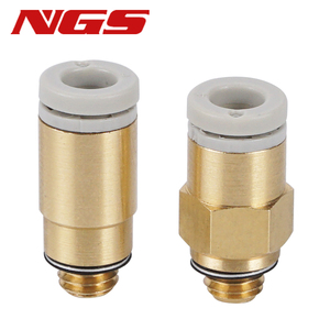 Nuevos Conectores Neumáticos Pequeños de Cobre NGS <span class=keywords><strong>KJS</strong></span>/KJH03/23/04/06-M3/M5/M6/01S, Conector Rápido Hexagonal Recto con Micro Rosca, 1 Año de Garantía - Product Image 1