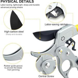 Cesoie <span class=keywords><strong>per</strong></span> potatura manuale in acciaio Ultra affilato impugnatura ergonomica in plastica Capacità di taglio da 1 pollice senza sforzo resistente alla ruggine - Product Image 2