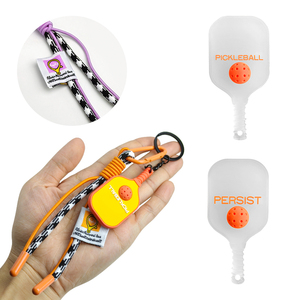 Pendentif souvenir pour équipe de pickleball, porte-clés en silicone avec logo personnalisé, article sportif pour achat groupé - Product Image 1