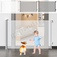 Barrière Rétractable pour Bébé et Animaux de Compagnie Prodigy SG0021A avec Maille et Installation par Perçage