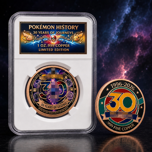 Pièce de collection commémorative en cuivre fin .999, édition 30e anniversaire 1996-2026, avec capsule de présentation étiquetée - Product Image 1