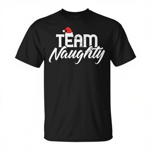 Ensemble de t-shirts promotionnels assortis pour couple, style « Naughty and Nice » - Product Image 2