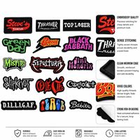 Parches bordados termoadhesivos y para coser, con diseños de banda de música, logotipos de rock, metal, punk, texto, góticos, divertidos, de paz y coexistencia