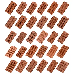Çikolata kalıpları gıda silikon şeker kalıpları kek dekorasyon araçları 3D sakızlı çikolata pişirme çerez aksesuarları farklı stil