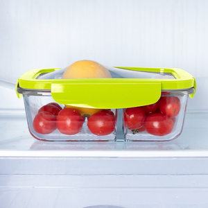 Contenitore per Pranzo in Vetro Wolecok Senza BPA 1040/640ml, Adatto al Microonde con Coperchi Ermetici per Preparazione e Conservazione Pasti - Product Image 1