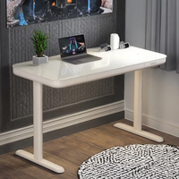 Tables élévatrices multifonctionnelles ergonomiques à double moteur, avec cadre métallique intelligent et plateau en verre, réglables en hauteur, pour bureau à domicile et ordinateur