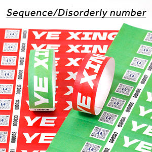 Personalizable Fiesta Tema Logo Código QR Sitio web Fiesta de noche Pulsera Tyvek Papel Fiesta Admisión Boleto Pulsera - Product Image 6