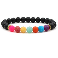 Bracelet en pierres naturelles perlées 8 mm, élastique, ajustement confortable, vente en gros, bracelet coloré