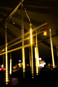 <span class=keywords><strong>Guirnalda</strong></span> impermeable 8 tubos Led lluvia de meteoritos Cadena de luz carámbano nevadas decoración de Navidad - Product Image 3