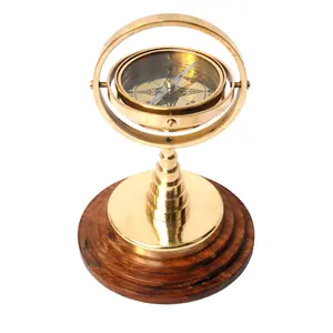 Desk Decorative Nautical Brass Gimbal Compass Manufacturer Suppliers Of Marine Survey Compass India