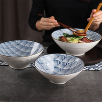 Personnalité de bol ramen 7/8/9 pouces, vaisselle japonaise en céramique, bols à chapeau pour nouilles