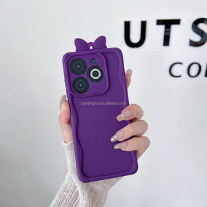 Custodia per telefono alla moda a tinta unita con fiocco, in silicone a bordo curvo per <span class=keywords><strong>Samsung</strong></span> A32 <span class=keywords><strong>M12</strong></span> F12 A52 A53 S9 S9+ S10 S10+ MO6 - Product Image 6