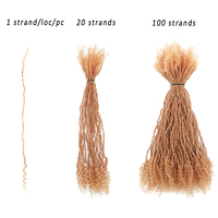 Extensions de dreadlocks en cheveux humains KAMA Indian Hair Remy colorés et doux, 27 #   Extensions de microlocs brunes entrelacées en gros