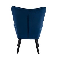 Fauteuil d'appoint moderne inclinable et pliable en velours bleu marine, capitonné losanges, pour salon, salle à manger, appartement
