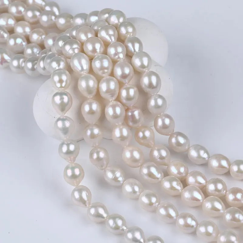 8-9mm natürliche weiße chinesische kultivierte Süßwasser Edison Schwanz Perlen Perlen Strand für die Schmuck herstellung