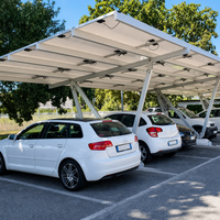 Sistem Pemasangan Kanopi Surya Aluminium untuk Parkir Mobil Pabrik OEM