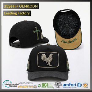 Gorra de Béisbol Personalizada con Bordado Elegante, Ajustable, Calidad G5, Visera Curva, 5 Paneles, <span class=keywords><strong>San</strong></span> Judas, Gorras Snapback con Pines Metálicos - Product Image 1
