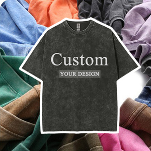 T-<span class=keywords><strong>shirt</strong></span> vintage <span class=keywords><strong>personnalisé</strong></span> surdimensionné, effet délavé, effet minéral, t-<span class=keywords><strong>shirt</strong></span> déchiré pour homme - Product Image 1