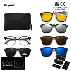 <span class=keywords><strong>Gafas</strong></span> <span class=keywords><strong>de</strong></span> Sol Polarizadas Boyarn para PC, <span class=keywords><strong>Gafas</strong></span> <span class=keywords><strong>de</strong></span> Visión Nocturna con Espejo, 5 en 1, Clip Magnético para <span class=keywords><strong>Gafas</strong></span> <span class=keywords><strong>de</strong></span> Sol para Hombre - Product Image 5