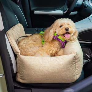 Solid Modern Durable Washable <span class=keywords><strong>Dog</strong></span> Auto Rücksitz Bett Luxus Reise polster mit Sicherheits gurt Ein-und Zweisitz Haustier träger - Product Image 1