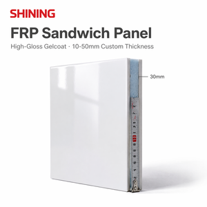 Panel de sándwich de fibra de vidrio FRP de diseño moderno <span class=keywords><strong>nuevo</strong></span> para el cuerpo principal del camión del refrigerador Paneles sándwich compuestos EPS/XPS/PIR - Product Image 2