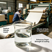 Silicate de sodium, liant pour pulpe de verre, approvisionnement en vrac, CAS 1344-09-8