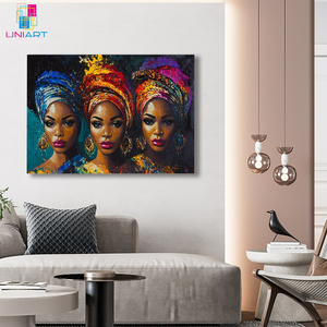 UNIART High End Quality Nubian <strong>Queen</strong> Canvas <strong>Art</strong> African Style Artwork with Frame Canvas Printing Wall <strong>Art</strong> for Home Decoration - Product Image 6