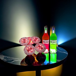 LED Light up Bottle <strong>Coasters</strong> for Disco Party Festival Decoration - Product Image 2