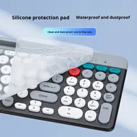 ZYG-806 Macaron Clavier et souris sans fil double mode, style punk, touches rondes, 88-98 touches, rechargeable
