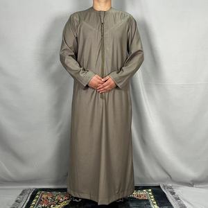 Túnicas de caftán turco de estilo nacional de Oriente Medio HJ EMMR03, venta al por mayor, Thobe Jubba árabe, <span class=keywords><strong>Alharamain</strong></span> para hombres - Product Image 2