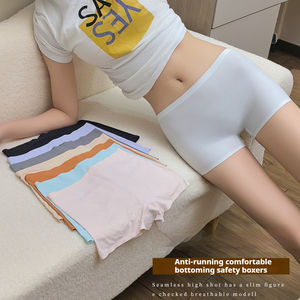 Légèreté douce haute résilience <span class=keywords><strong>Tanga</strong></span> Mid rise boxers sans trace anti vidé culotte sans couture glace soie sous-vêtements de sécurité pour les femmes - Product Image 4