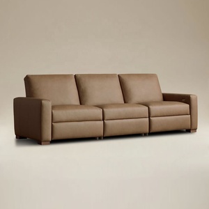 Muebles Modernos, Sofá de Cuero Reclinable Eléctrico de 3 Plazas <span class=keywords><strong>para</strong></span> Sala de Estar - Product Image 2