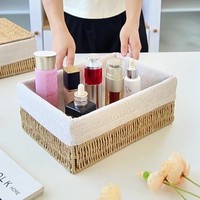 Petits paniers en osier pour organiser le panier de corde de papier avec le tiroir d'essuie-mains de doublure organisant le panier de réservoir de toilette