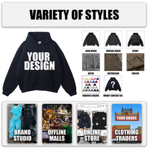 Productos para Dropshipping 2026 |   Conjunto Deportivo Retro Azul Lavado al Ácido de 380GSM, Sudadera con Capucha y Pantalones Jogger para Hombre, 2 Piezas, Estilo Vintage - Product Image 5