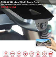 Caméra embarquée intelligente sans fil Wifi 24h/24, enregistrement vidéo et vocal, capteur G, caméra de tableau de bord cachée 4K, compatible avec Toyota