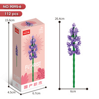 Bouquet de fleurs roses Lelebrothers, blocs de construction, pièces individuelles, MOC, décoration végétale, modèle de tournesol, briques, jouets, cadeaux