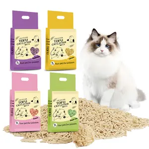 2023 New Design Portable 6L Tofu Cat Litter Natural Best Clean Cat Litter Sand Cat Clump Litter